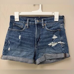 Women's Old Navy Denim Jean Shorts Size 6 OG Straight High Rise Distressed
